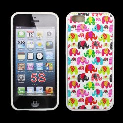 iPhone 5S 5 Mini Elephant Design Gummy Case (Mini Elephant)